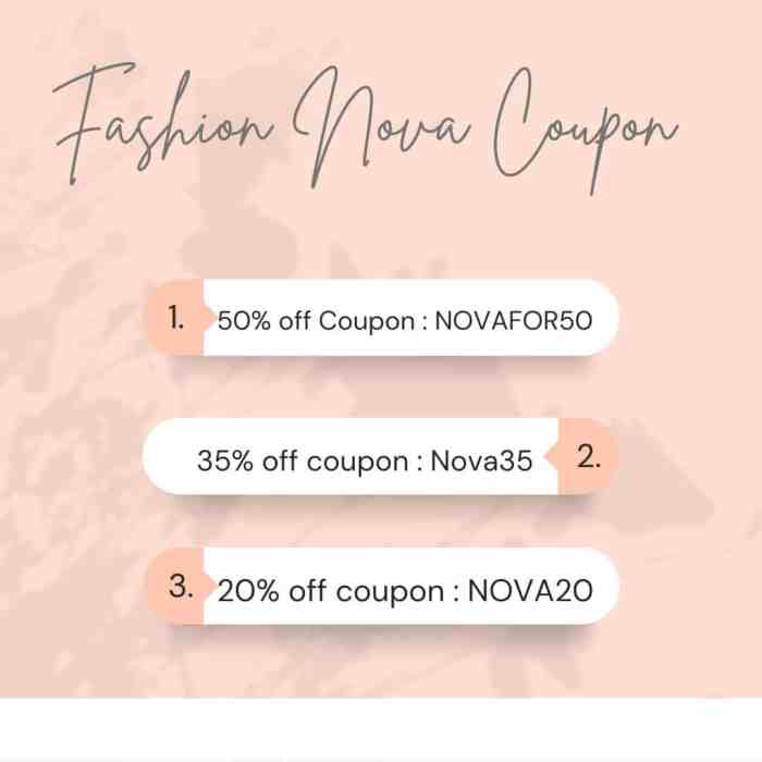 Fashion nova coupon codes 2024